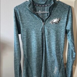 Philadelphia Eagles Antigua Nike Women's Quarter-Zip up Dri-fit material